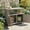 Gray, variant on Barara King Wooden Patio Bar Table Set with Built-in Storage, Multi-Use Buffet Sideboard Cabinet for Indoor Outdoor Use, Versatile Bar Furniture for Patio, Gray
