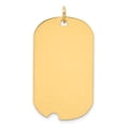 thumbnail image 2 of FJC Finejewelers 14k Yellow Gold Plain .035 Gauge Engraveable Dog Tag with Notch Disc Charm, 2 of 2
