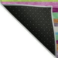 thumbnail image 4 of HomeRoots 613295 10 x 14 ft. Lavender, Orange & Lime Green Striped Washable Indoor & Outdoor Rectangle Area Rug, 4 of 5