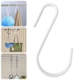 thumbnail image 2 of 2 pcs!! DreamyJuly 1.5 Inch S Hooks For Hanging Metal S Shaped Hook Christmas Ornament Hooks S Wire Hanger‌ Connectors For Hanging Jewellery Small Kitchenware Potted Plants, White hooks 5*3, 2 of 9