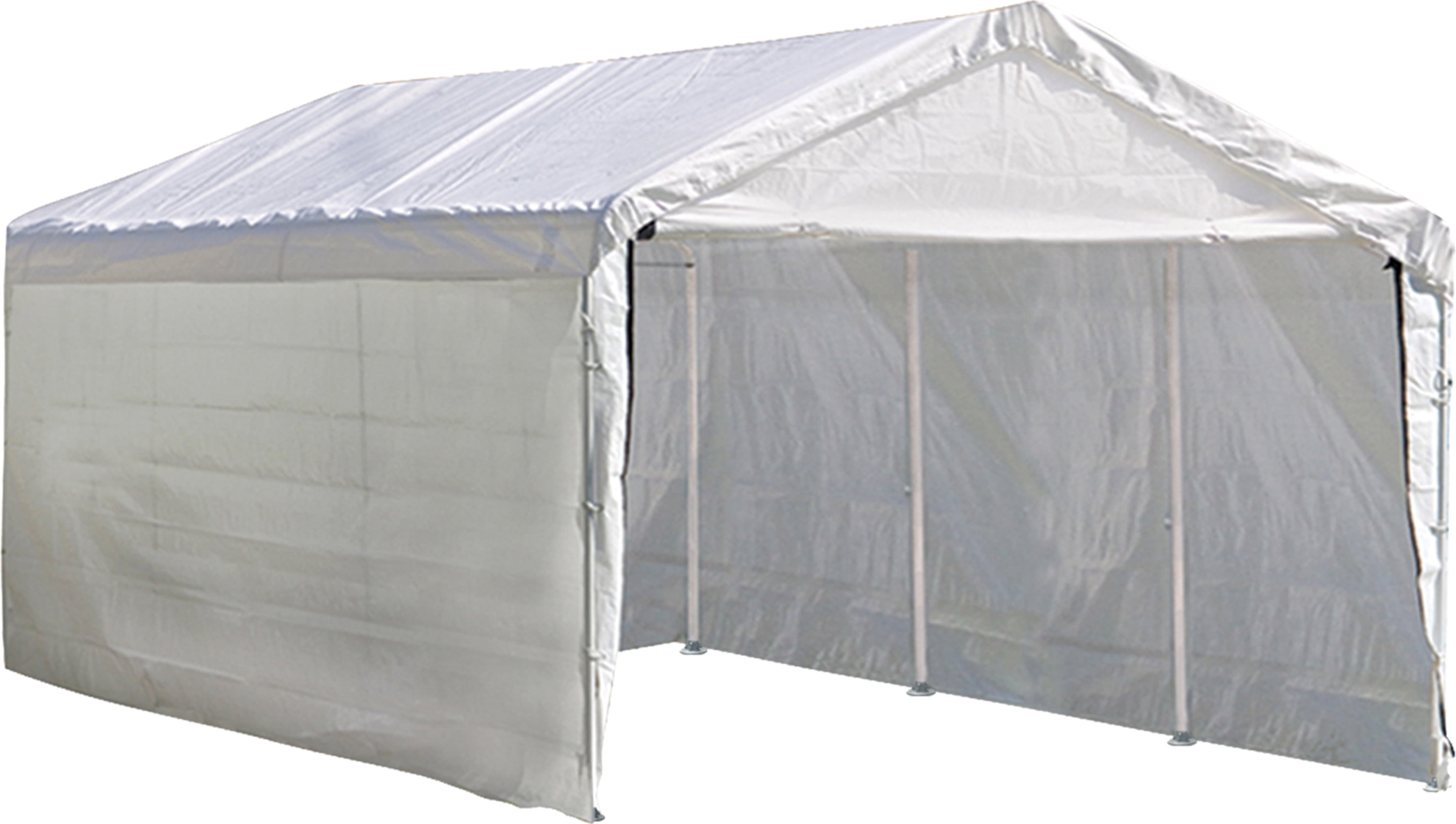 10' x 10' Heavy Duty 1-3/8'' High Peak Canopy Kit White *PIPE POLES NOT INCLUDED 