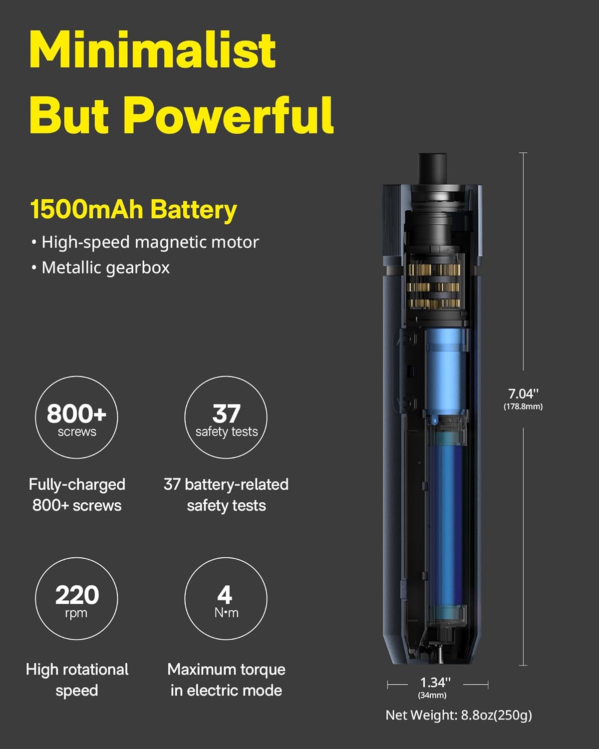 HOTO 3.6V Rechargeable Electric Screwdriver with 25-Piece Bit Set photo 4