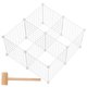 thumbnail image 3 of 1 juego de corralito para cachorros - 35 cm x 35 cm - Corralito para animales pequeños - Jaula de rejilla para conejos, gatitos y cachorros - Valla metálica portátil para interiores y exteriores, 3 of 6