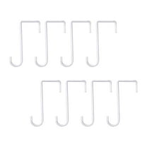 8 Pcs Outdoor Pots Wrought Iron Flower Pot Hook Backyard Hook 15X8.5CM White