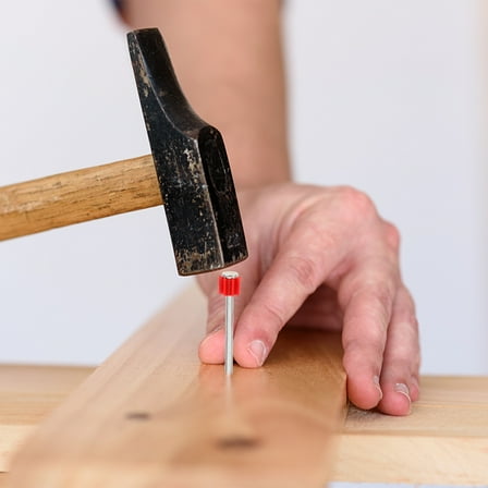 HINTRMENT Masonry Nails For Concrete Hardware Nails Silver 100Pcs 2.05X0.28X0.08in