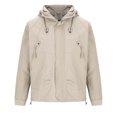 thumbnail image 4 of Windbreaker Jackets for Men And Wo Same Style Interchange Jacket Jacket Work Clothes Outdoors Windbreaker Loose Coat Mens Windbreaker Jackets Khaki 4XL, 4 of 8
