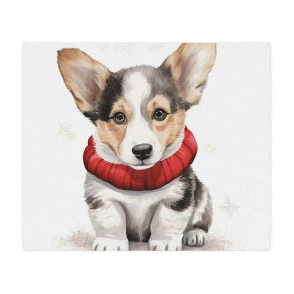 DistinctInk Mouse Pad - 1/4" Foam Rubber - Cardigan Welsh Corgi Puppy Drawing