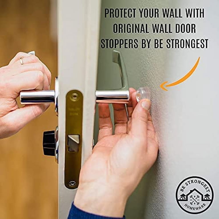 Self-Adhesive Rubber Wall Protector - Door Handle Buffer Bumper Guard Stopper, 50mm Diameter