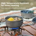 thumbnail image 5 of Titanium Coated Camping Cookware, Double-Layer Heat Insulated Bowl with Foldable Handle, Lightweight Stainless Steel Outdoor Cooking Pot, 5 of 7