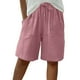 thumbnail image 1 of Pantalones Cortos Casuales de Color Sólido Capri, Mezcla Cómoda de Poliéster para el Hogar Y el Uso Diario, 1 of 9