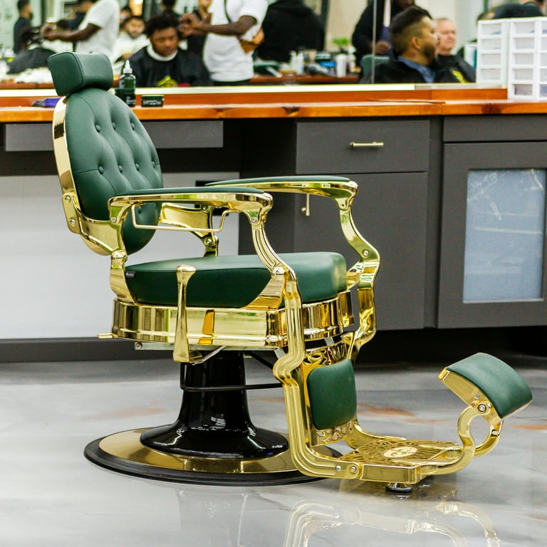 TRUMAN Vintage Barber Chair, Reclining Heavy Duty Barber Chair