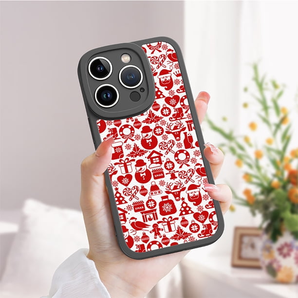 Funda de goma TPU a prueba de golpes con estampado minimalista de dibujos animados, perfecta para usuarios de iPhone