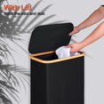 thumbnail image 3 of Cesto de ropa efluky Slim con tapa de 75 litros con bolsa extraíble, color negro, 3 of 7