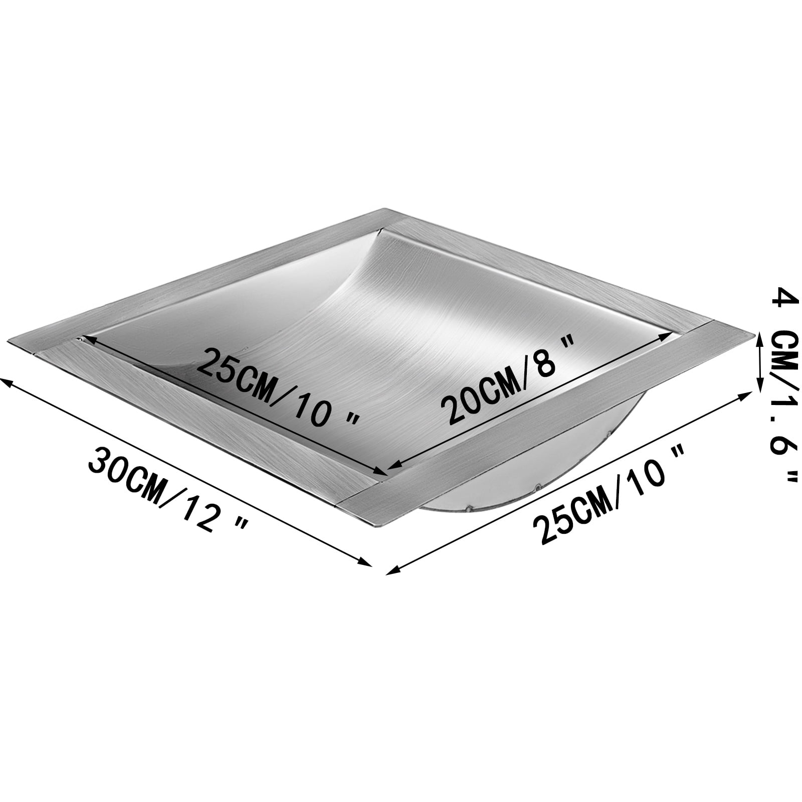 BENTISM 304 Stainless Steel Drop-In Deal Tray 12" (w) x 10" (d) for Gas Stations Banks