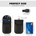 thumbnail image 4 of (2 Pack Bags for Key Fob Protector, Anti-Theft Key Fob Protector with Hook and Keyring, Key Fob Black Pouch for Car Security, 4 of 5