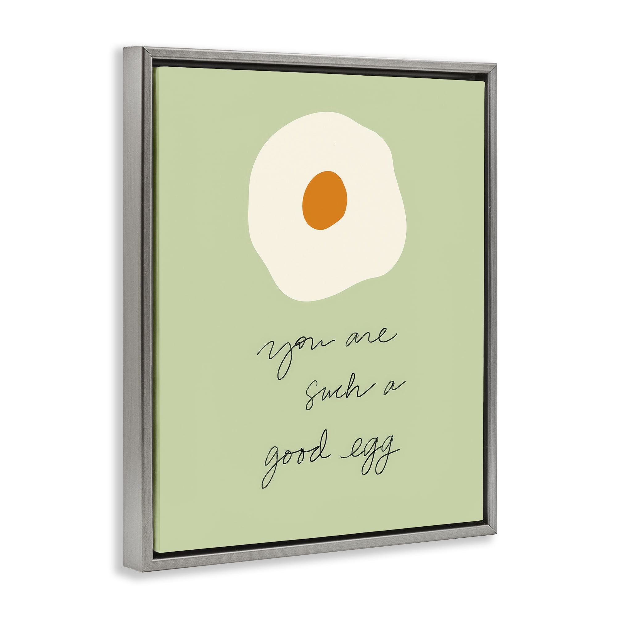 Stupell Industries You Are A Good Egg Gray Framed Floater Canvas Wall Art, design by SD Graphics Studio
