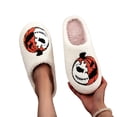 thumbnail image 6 of KEVCHE Womens Halloween Pumpkin Slippers for Warm Indoor Wear, Plush Spooky Design House Shoes for Men Women, Winter Home Fluffy Floor Slippers with Non-Slip Sole, 6 of 6