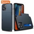 thumbnail image 3 of Bananq - Funda para teléfono con ranura para tarjetas deslizante para iPhone 16, 15, 14 Plus, 13, 12 Mini, 11 Pro Max, a prueba de golpes, tipo billetera y tarjetero, 3 of 5