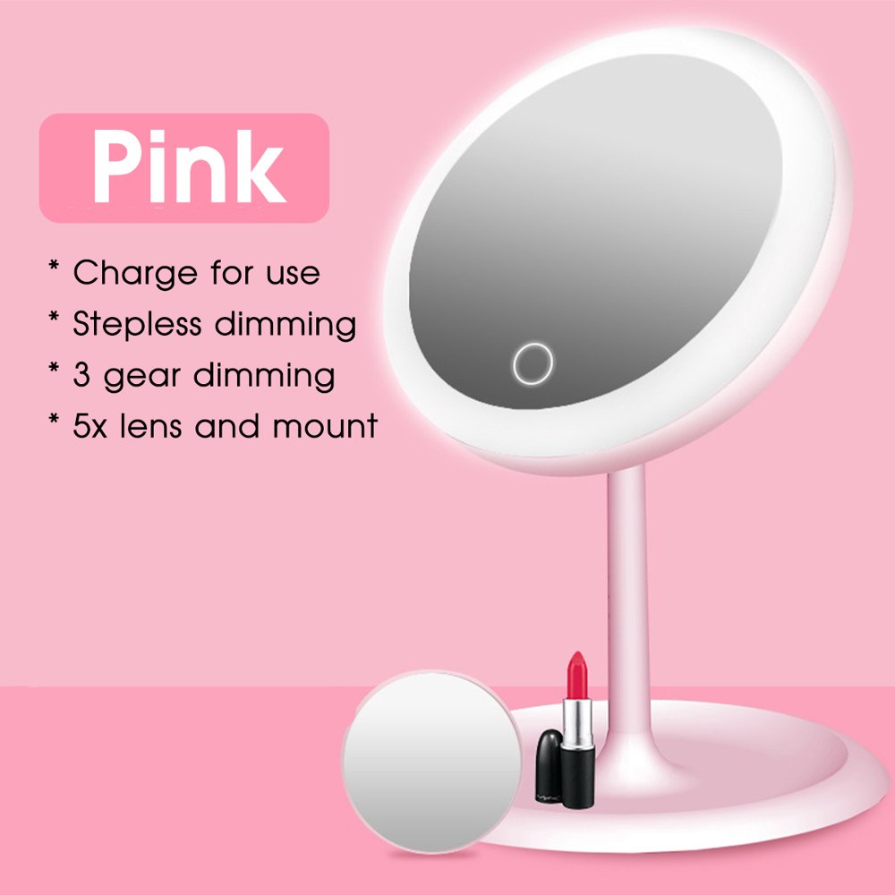 90° Rotatable USB Women LED Makeup Mirror with Touch Control LED Light