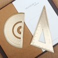 thumbnail image 4 of Super Durable Brass Protractor Ruler Angle Measure Tool Stationery Math Geometry Best Gift for Students and Children-Set Square, 4 of 5