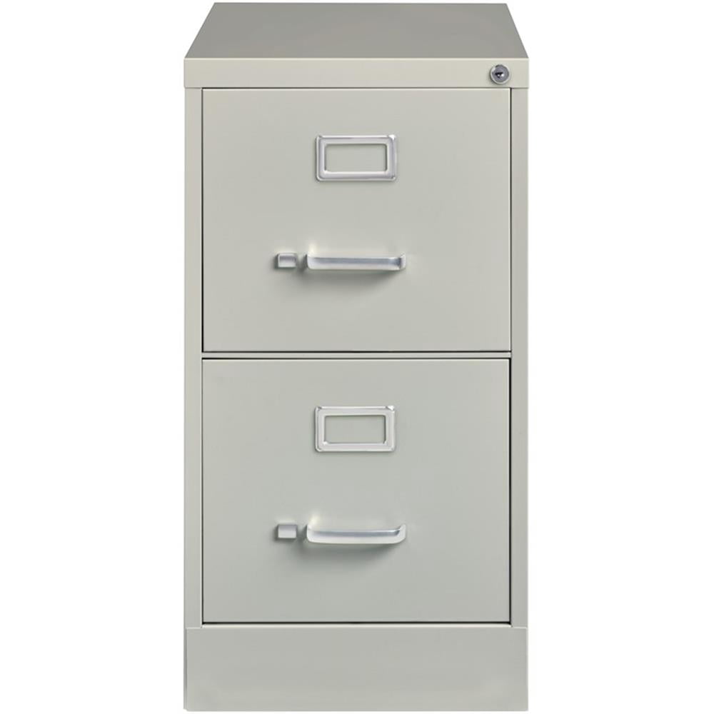Kingfisher Lane Metal 2 Drawer Letter Width Vertical Filing Cabinet Light Gray