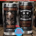 thumbnail image 2 of Personalized Mechanic Skull Tumbler Cup 20oz 30oz Custom Name Stainless Steel Novelty Travel Mug Engineering Handyman Gift For Men Mechanics Technicians Mechanical Engineers, 2 of 6