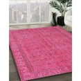 thumbnail image 3 of Ahgly Company Machine Washable Indoor Rectangle Traditional Neon Hot Pink Area Rugs, 3' x 5', 3 of 7