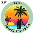 thumbnail image 2 of Tahiti, French Polynesia Surfer Sun Decorative Car Truck Decal Window Sticker Vinyl Die-Cut Wildlife Travel Adventure Vacation Tourist Souvenir Ocean Beach Tiki Sealife, 2 of 2
