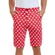 thumbnail image 1 of Pantalones cortos de hombre INSPIRE CHIC con lunares, pantalones chinos de verano para golf, frente plano, 30 rojo, 1 of 5