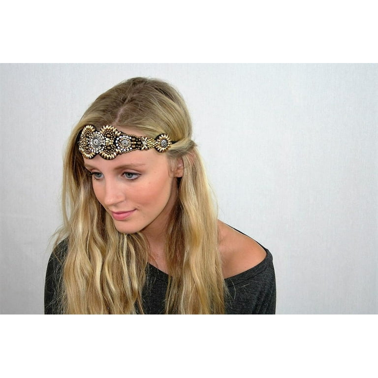 Aztec Detail Beaded Headband Aztec Detail Beaded Headband