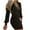 Black, variant on IROINNID Formal Dress for Women Wedding Guest Evening Party Formal Dress V-neck Slim Long Sleeve Lantern Sleeve Dress,Khaki