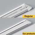 thumbnail image 2 of Silent Double Row Curtain Track, Duty Drop Ceiling Curtain Track, Luxurious Heavy Conjoined Curtain Rails Ceiling Mount Aluminum Alloy Nano Silence Track for Living Room Bedroom (Gray, 3.4m(11.2ft)), 2 of 7