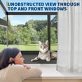 thumbnail image 3 of Cat Window Box with Clear Panels, Universal Indoor/Outdoor Catio for Windows 24"-38", Weatherproof Wood Cat Window Perch for Sunbathing, Birdwatching & Napping, 3 of 8