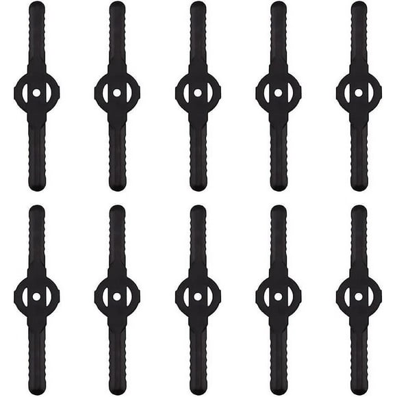 Plastic Edger Blade,10 Pcs,replace For Cordless Grass Trimmer Tool Setblack