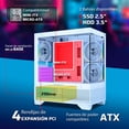 thumbnail image 2 of Gabinete Gamer BALAM RUSH TANK PERFORM 3200 Micro ATX Mini Torre 3 Fan Cristal Templado ARGB Blanco BR-941662, 2 of 6