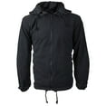 thumbnail image 3 of Men's Hooded Fleece Lined Windbreaker (Black,S), 3 of 4