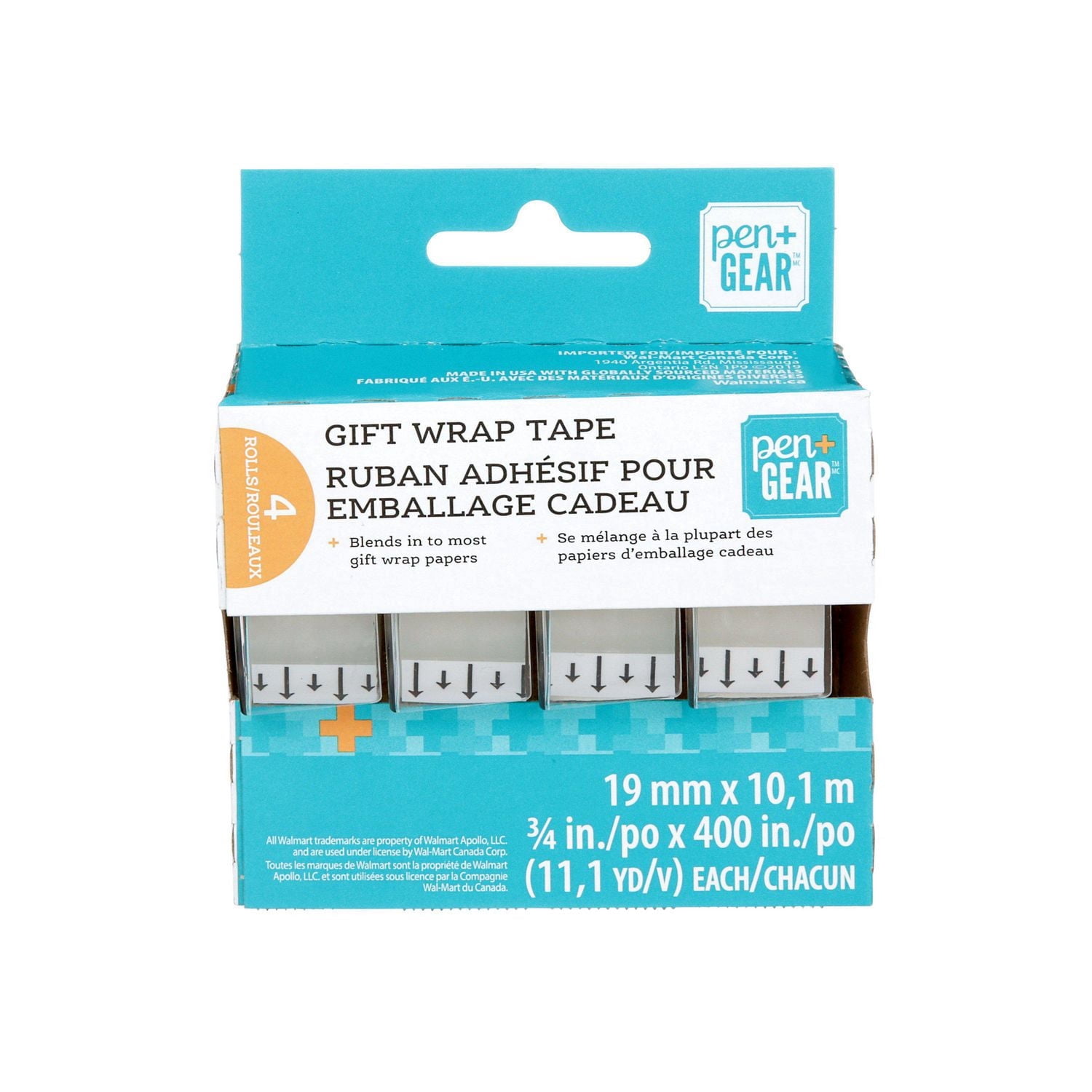 Bac de Ruban Pen & Gear®, WM-GWD3411C4-C, pour Walmart, 4/paquet