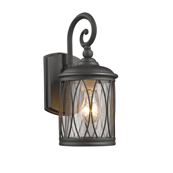 Radiance Goods Transitional 1 Light Black Outdoor Wall Sconce 13" Height