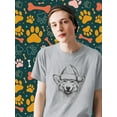 thumbnail image 2 of Corgi Portrait W Santa Hat T-Shirt Men -Image by Shutterstock, Male Small, 2 of 4