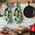 thumbnail image 5 of Dish Towels, Dark&nbsp;Green Marble Absorbent Kitchen Towels 1 PC, Gold Hexagon Geometric Modern Pattern Microfiber Hand Towels Dish Cloths Tea Towels for Home&nbsp; Bathroom,18X28-Inch,, 5 of 6