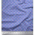 thumbnail image 1 of Soimoi Polyester Crepe Fabric Leaves & Rose Small Printed Fabric 1 Yard 52 Inch Wide, 1 of 3