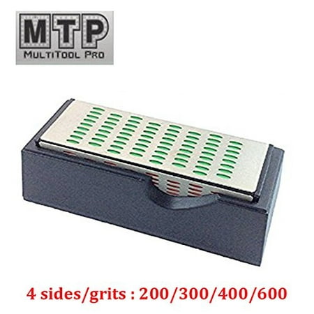 MTP 4 Sides Diamond Sharpening Hone Whetstone Stone Block Knife , Chisels, router cutter Tool Sharpener (Best Way To Hone A Knife)