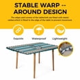thumbnail image 4 of Blue Beige Anchor Table Cloths for 6 Foot Rectangle Tables, Nautical Summer Beach Coastal Ocean Patio Waterproof Elastic Fitted Tablecloths, Washable Rectangular Table Cover for Camping, 4 of 8