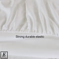 thumbnail image 4 of ELIZABETH SAMUEL - White Queen Size Bed Sheet Set 100% Bamboo  - 15” Deep Pockets Soft and Cooling Wrinkle-Free, Machine Washable 6 pieces - 4 pillow cases, 1 flat sheet, 1 fitted sheet (White, Queen), 4 of 7