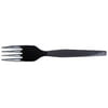 Dixie Plastic Cutlery, Heavy Mediumweight Forks, Black, 100/Box -DXEFM507