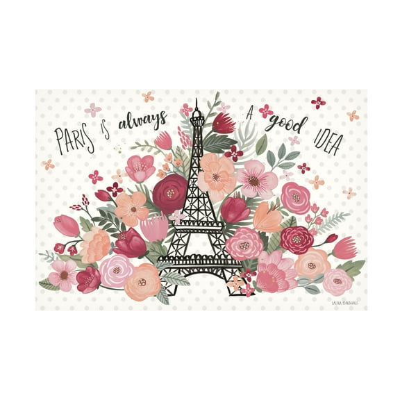 Trademark Fine Art 'Paris is Blooming I' Canvas Art by Laura Marshall