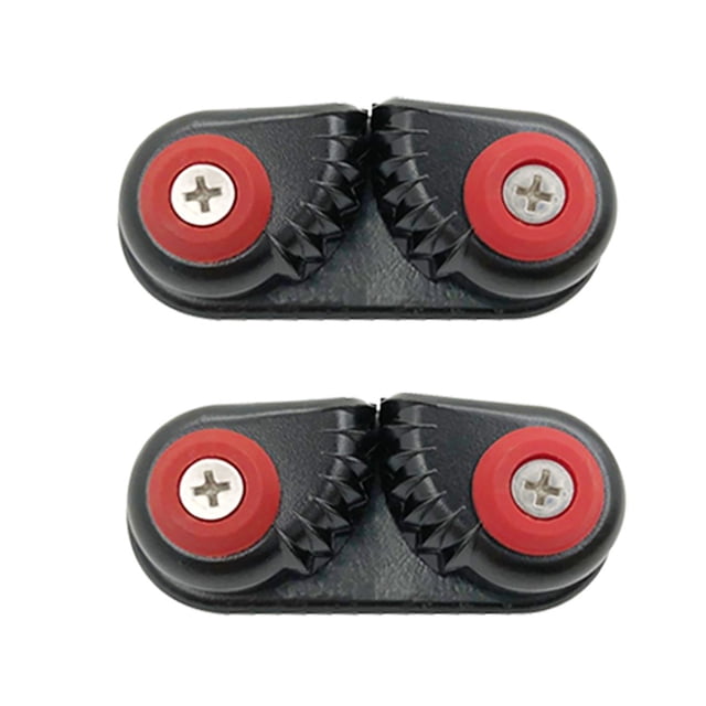 Graflsoa 2-Piece Aluminum Alloy Cam Cleats for Boats and Kayaks, Rope Clamps up to 15mm, Scratch-Resistant Plastic Base