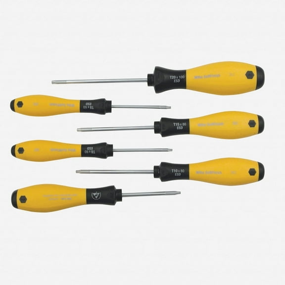 Wiha 36289 6 Piece Torx ESD SoftFinish Screwdriver Set