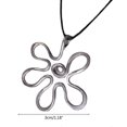thumbnail image 5 of Boho Hollow Metal Flower Necklace Big Flower Clavicle Chain Pendant Necklace, 5 of 5