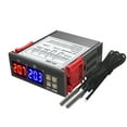thumbnail image 4 of Dual Digital Display Thermostat Temperature Regulator Temperature Controller with Double NTC Probe Heater Sensor Probe Two Relay Output 110-220V, 4 of 8
